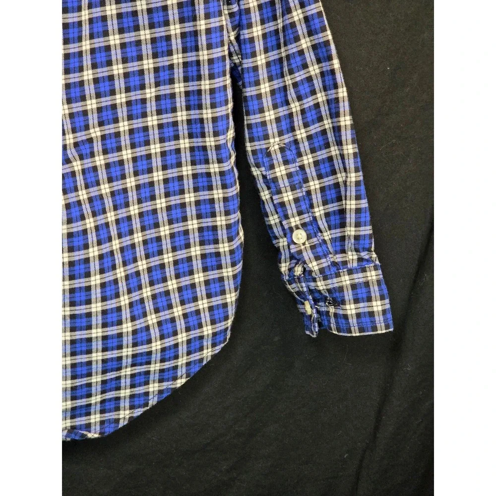 Ralph Lauren‎ Kids Blue Madras Plaid Button Down Shirt Long Sleeve Size 5